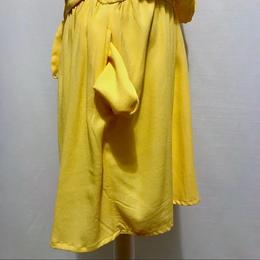 Loft Plus Size NWT Yellow Floral Ruffle Dress Women Various - Picture 6 of 14